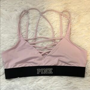 PINK Victoria's Secret Women's Light Pink Strappy Bralette